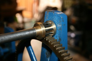 Completed fly arbour lantern  pinion, angled view